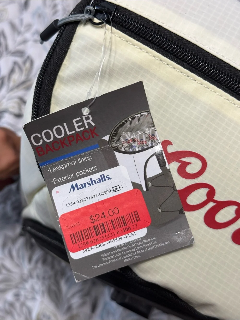Coors Light Insulated Cooler Backpack NWT